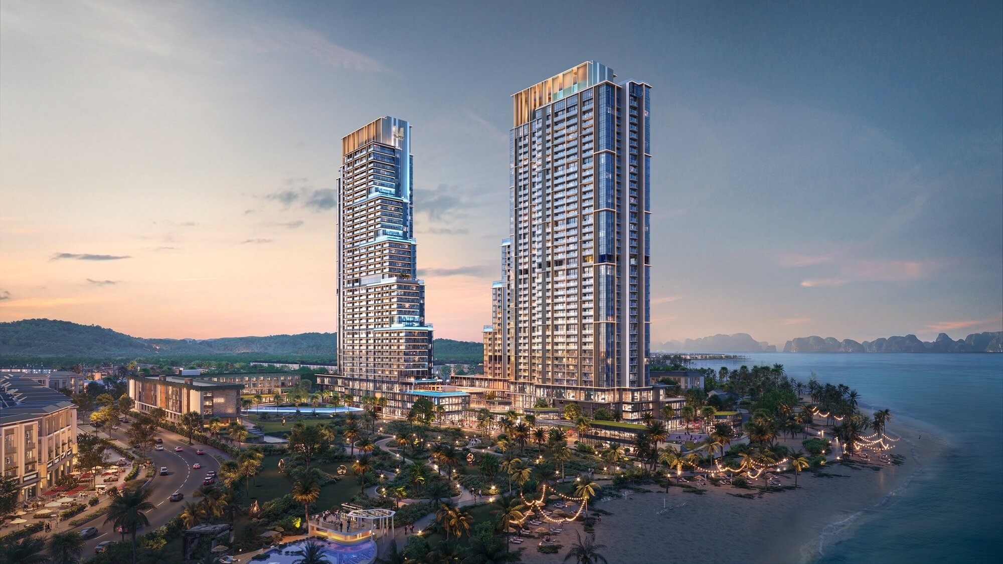 Aria Bay Towers Hạ Long – Biểu tượng nghỉ dưỡng và đầu tư mới bên vịnh di sản 2 căn hộ Aria Bay Towers Hạ Long